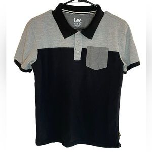 Lee Black And Gray Polo Shirt Size XL (18-20) EUC